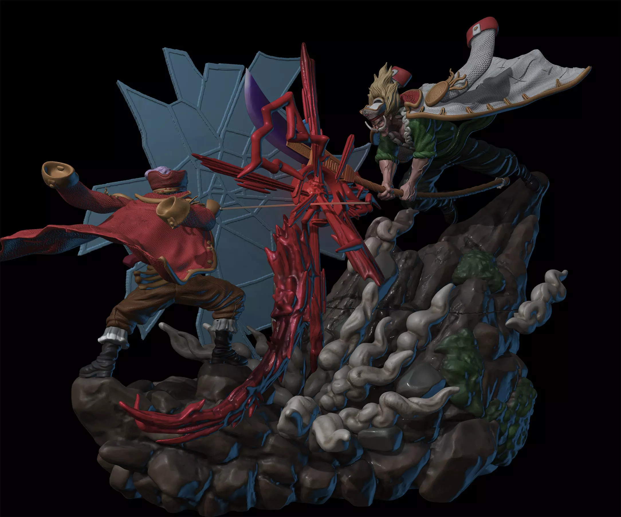 ROGER VS WHITE BEARD - ONE PIECE PRINT MODEL 3D print model