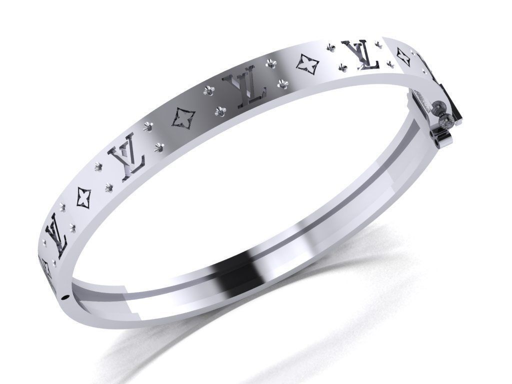 LV Bracelets 3D print model_3