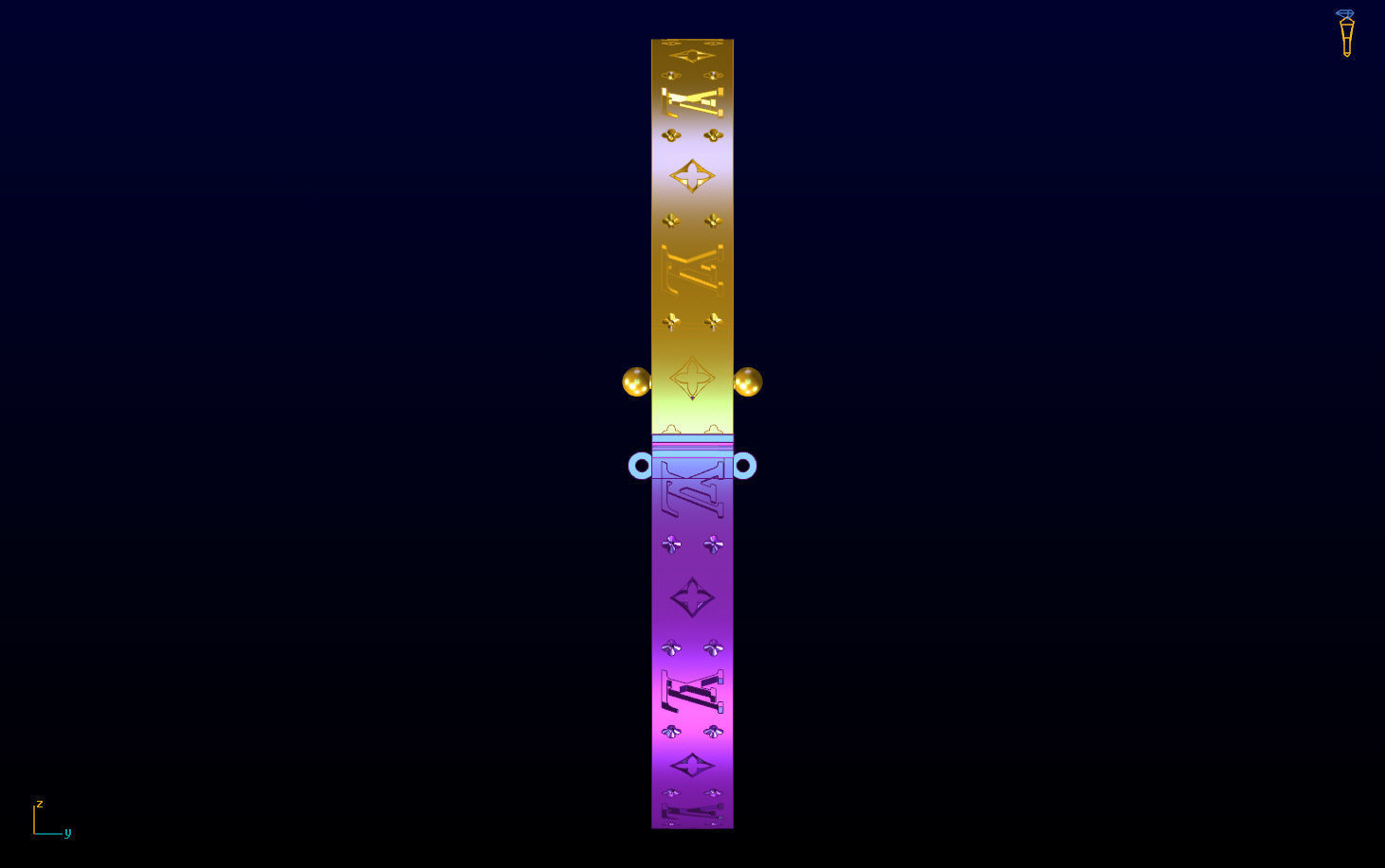 LV Bracelets 3D print model_9