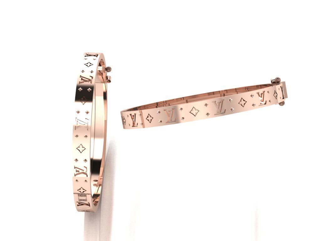 LV Bracelets 3D print model_4