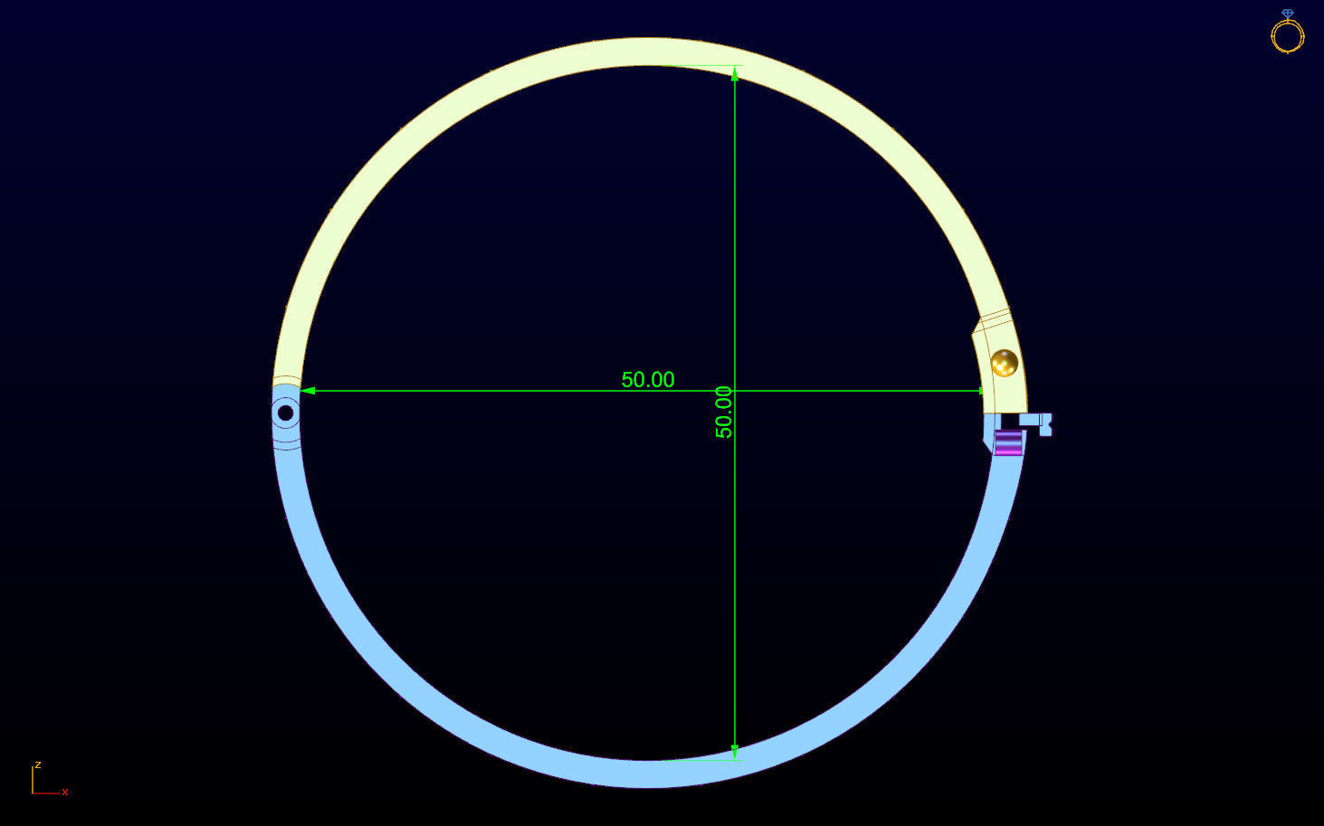 LV Bracelets 3D print model_8