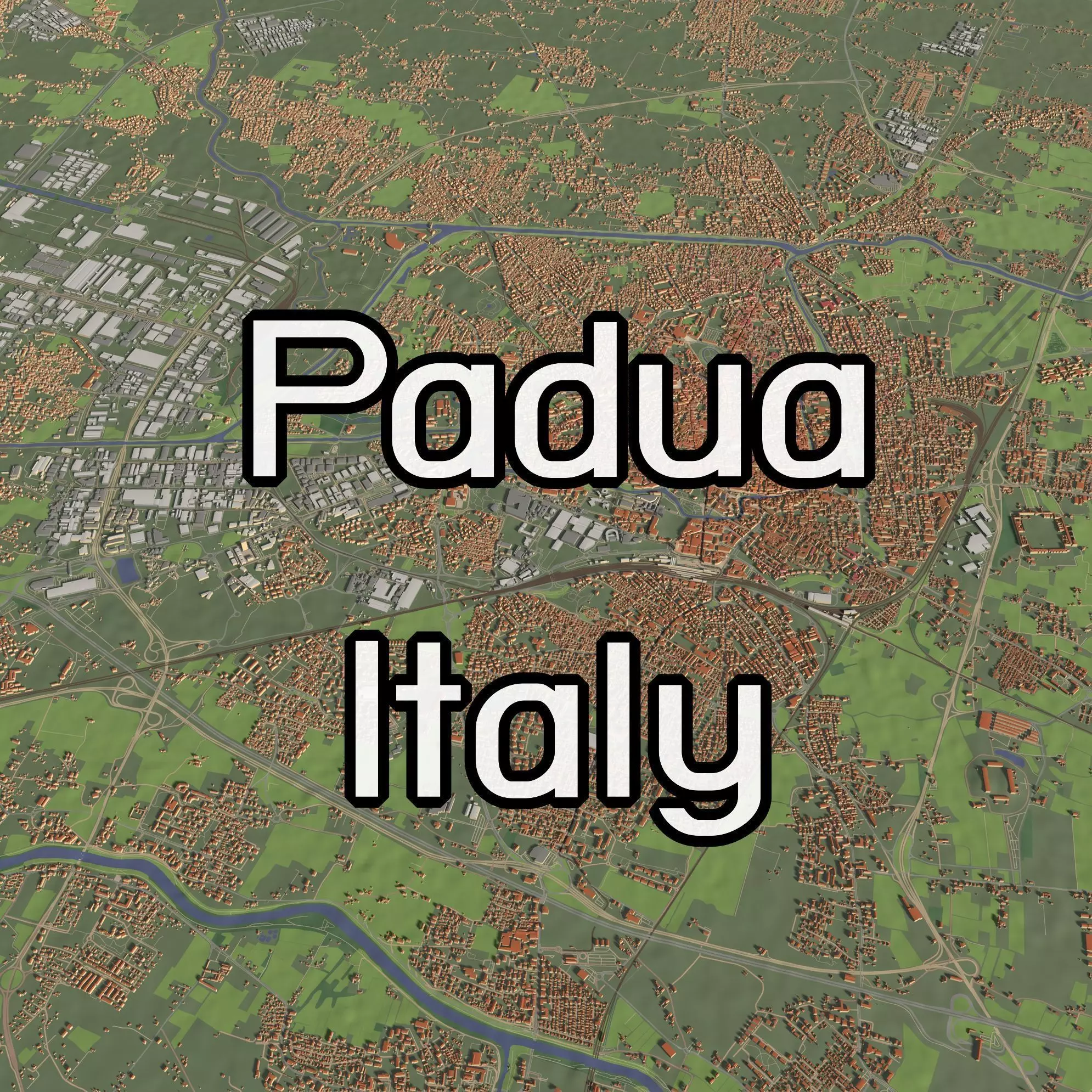 Padua Italy - city and urban 3D model