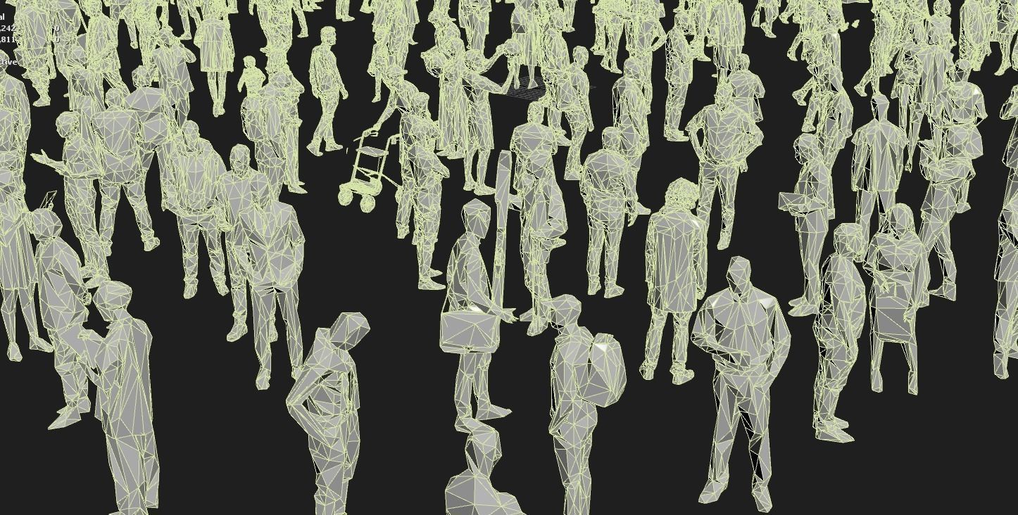 Low Poly People Model Low-poly 3D model_11