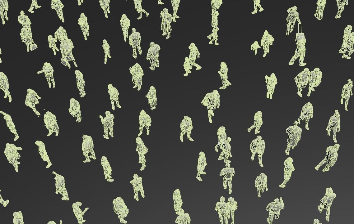 Low Poly People Model Low-poly 3D model_9