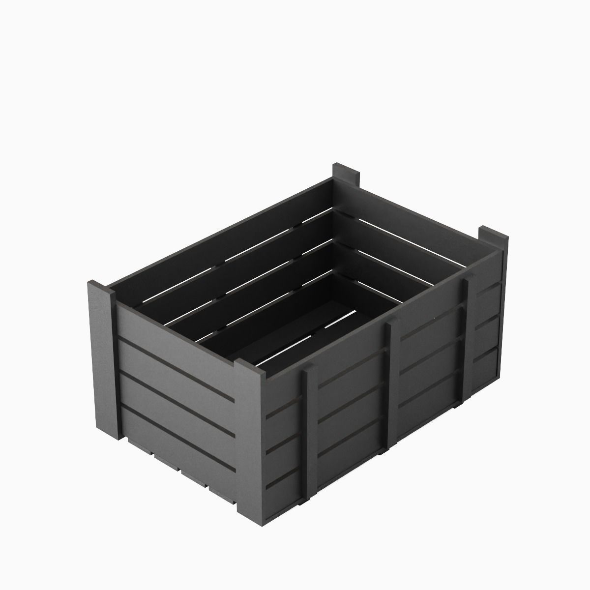 Plastic Crate 05 Low-poly 3D model_9