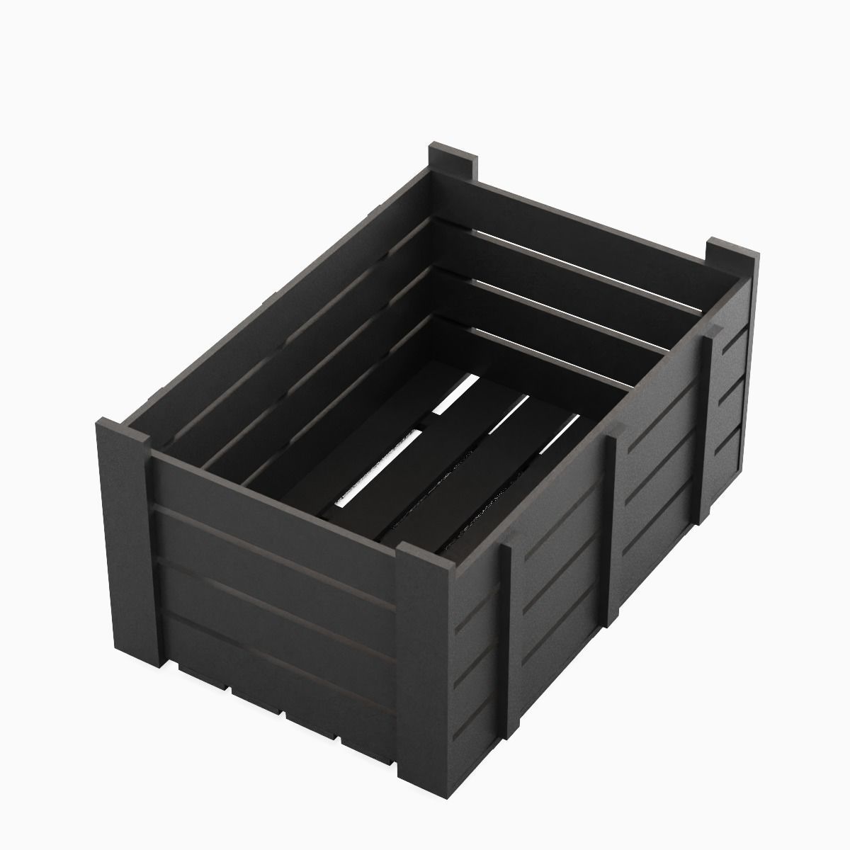 Plastic Crate 05 Low-poly 3D model_7