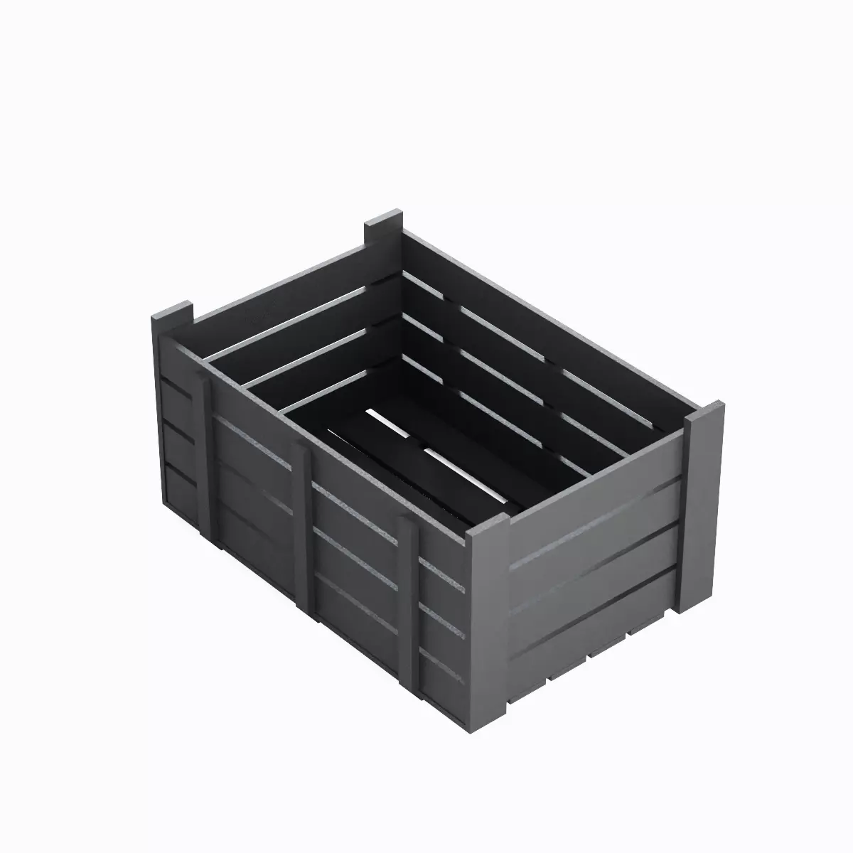 Plastic Crate 05 Low-poly 3D model_0