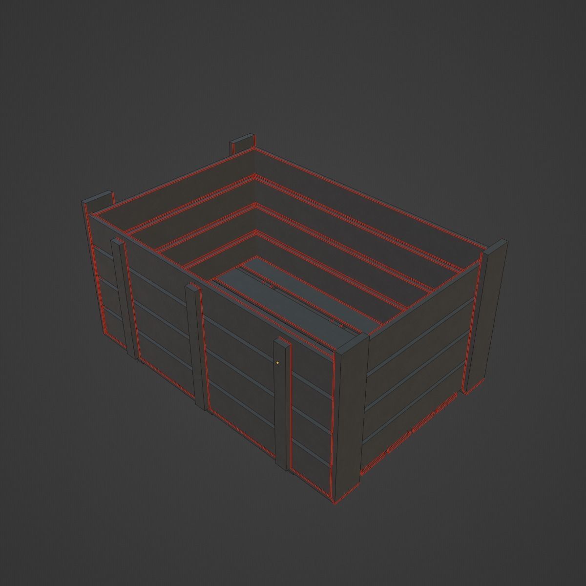 Plastic Crate 05 Low-poly 3D model_11