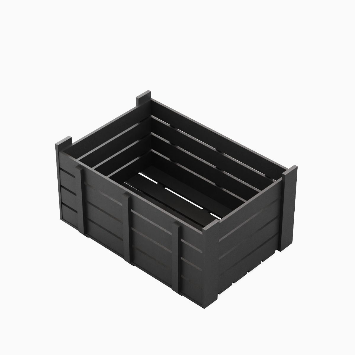 Plastic Crate 05 Low-poly 3D model_8