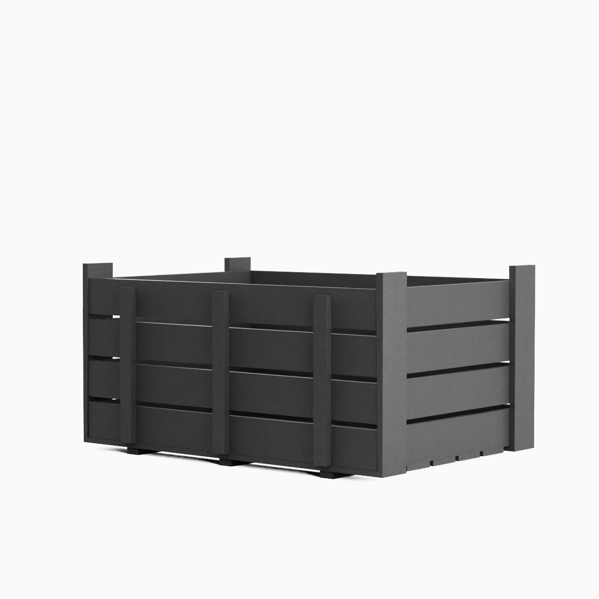 Plastic Crate 05 Low-poly 3D model_3