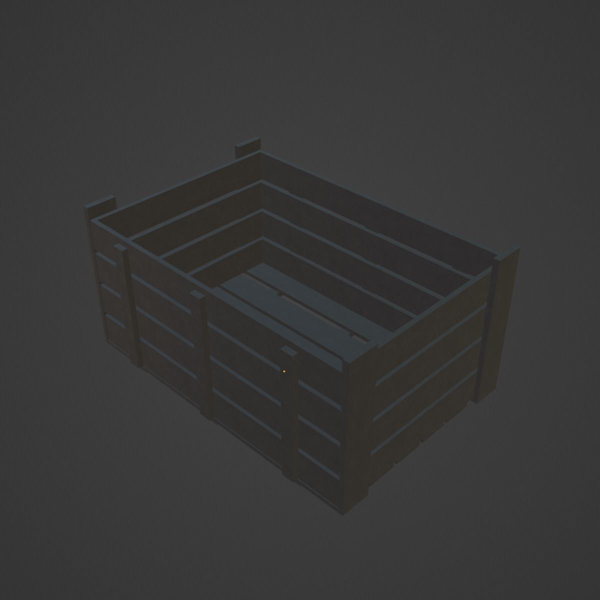 Plastic Crate 05 Low-poly 3D model_10