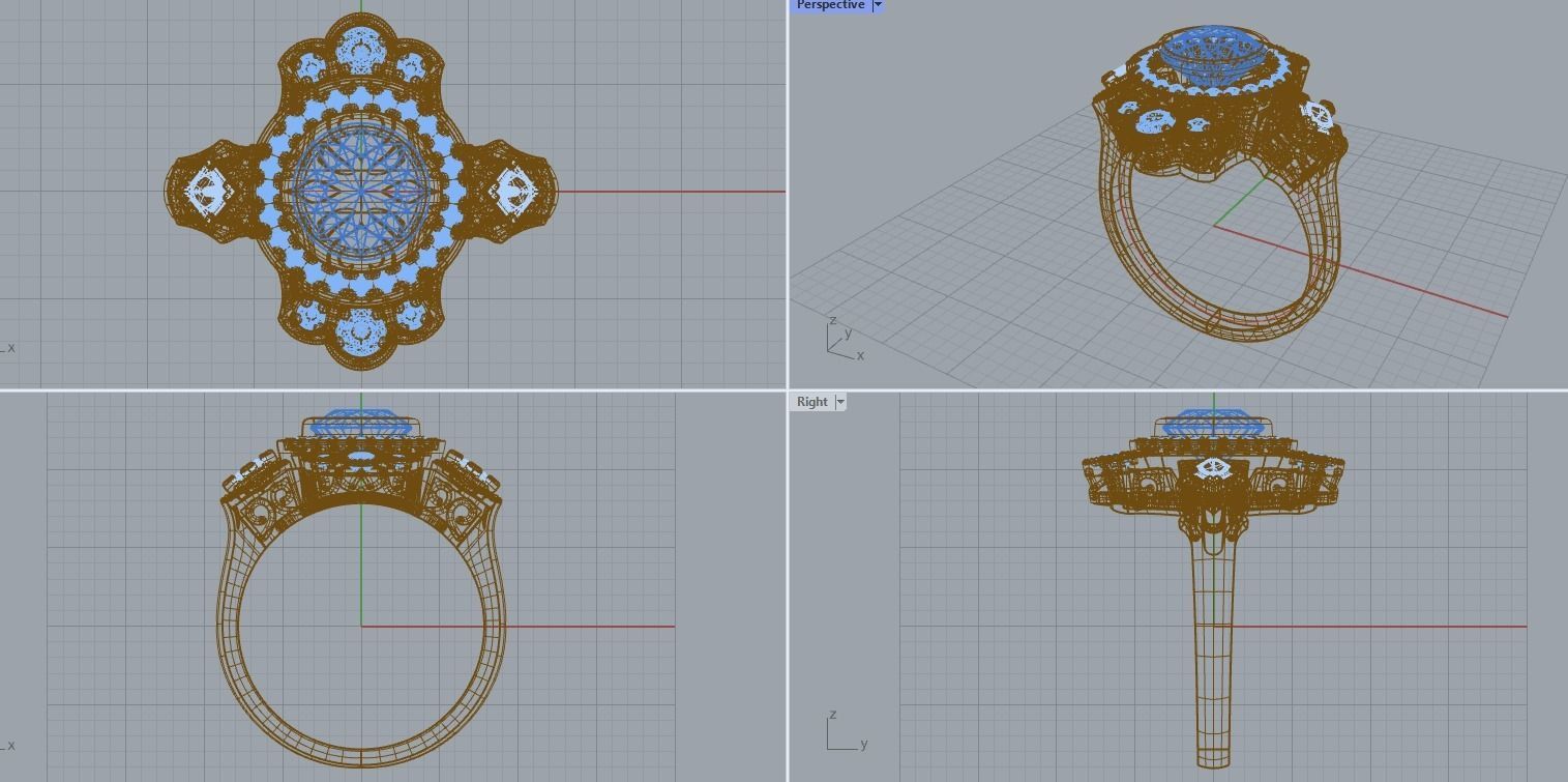 R 066 Vintage style ring 3D print model_12