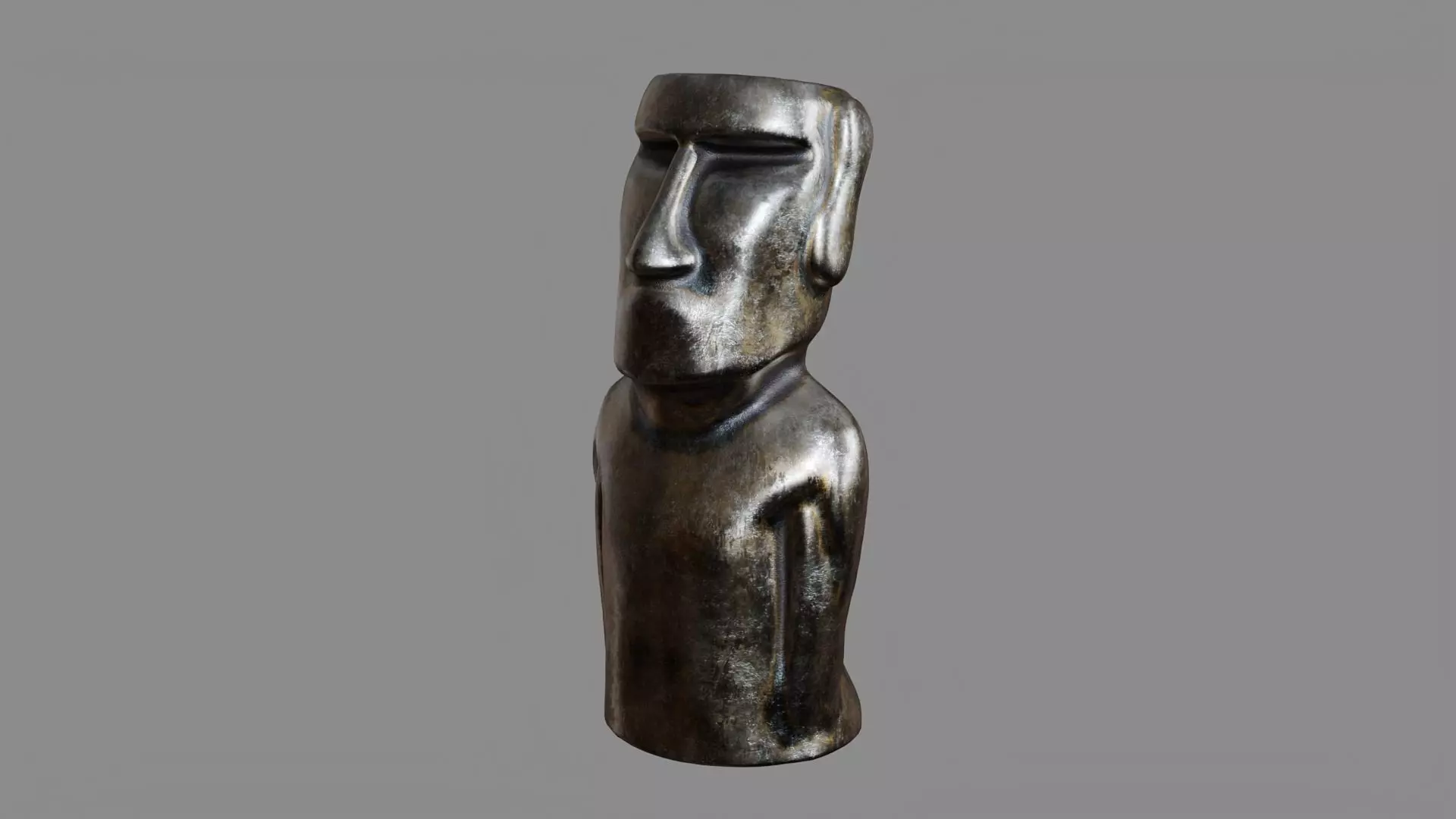Easter Island Statue decoration statuette 3D model_0