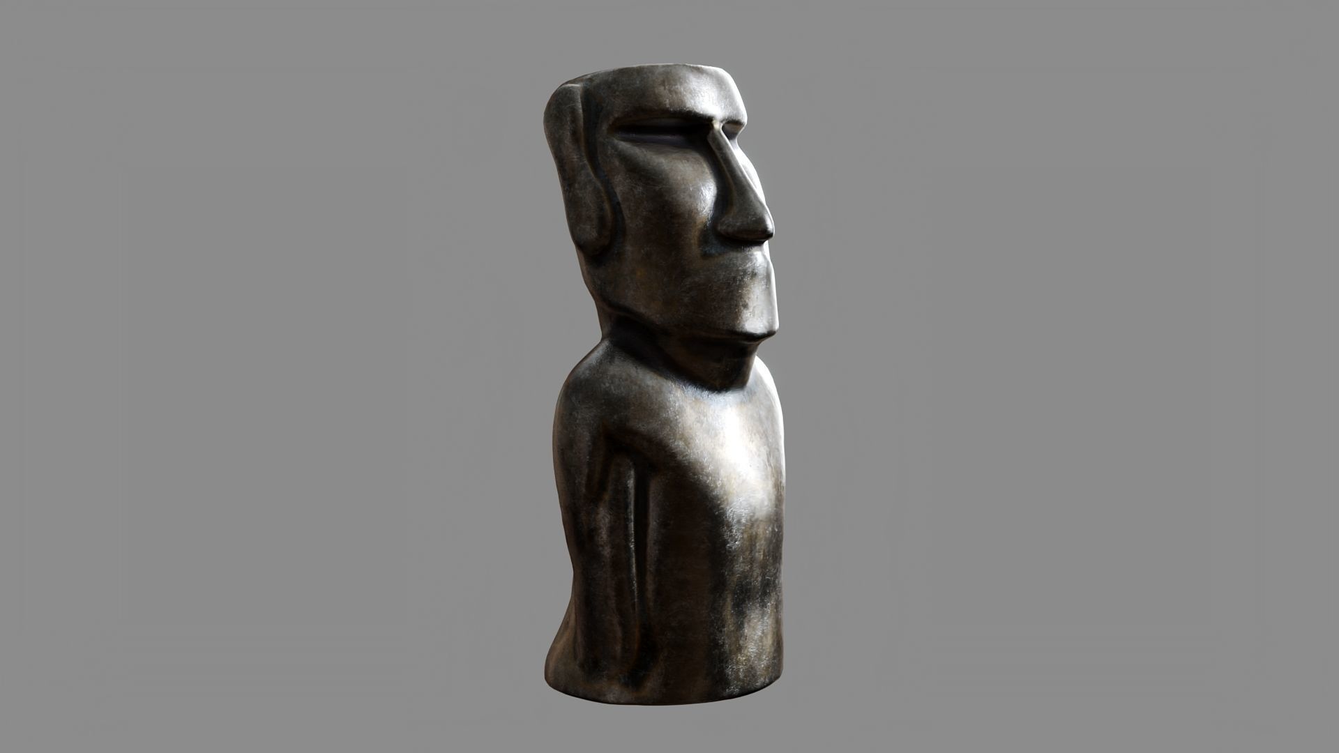 Easter Island Statue decoration statuette 3D model_2