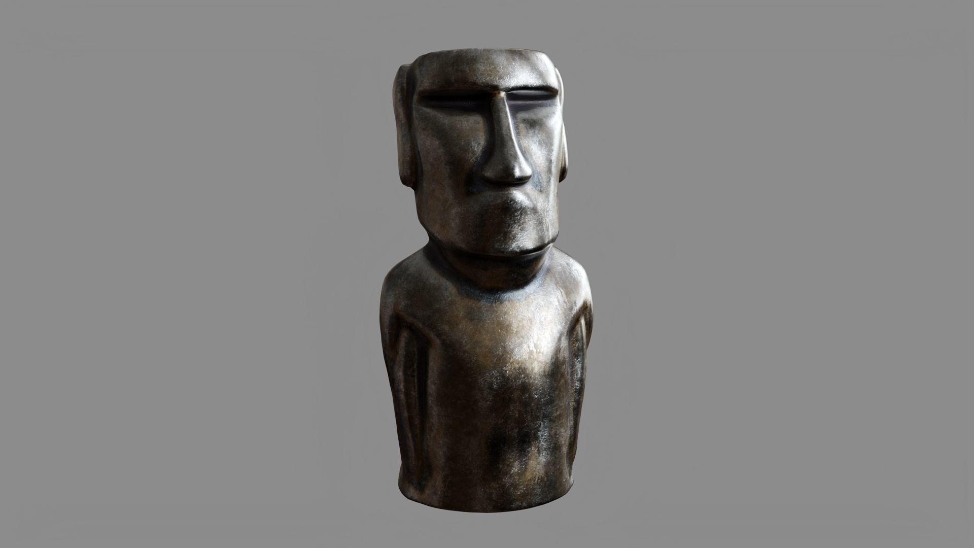 Easter Island Statue decoration statuette 3D model_1