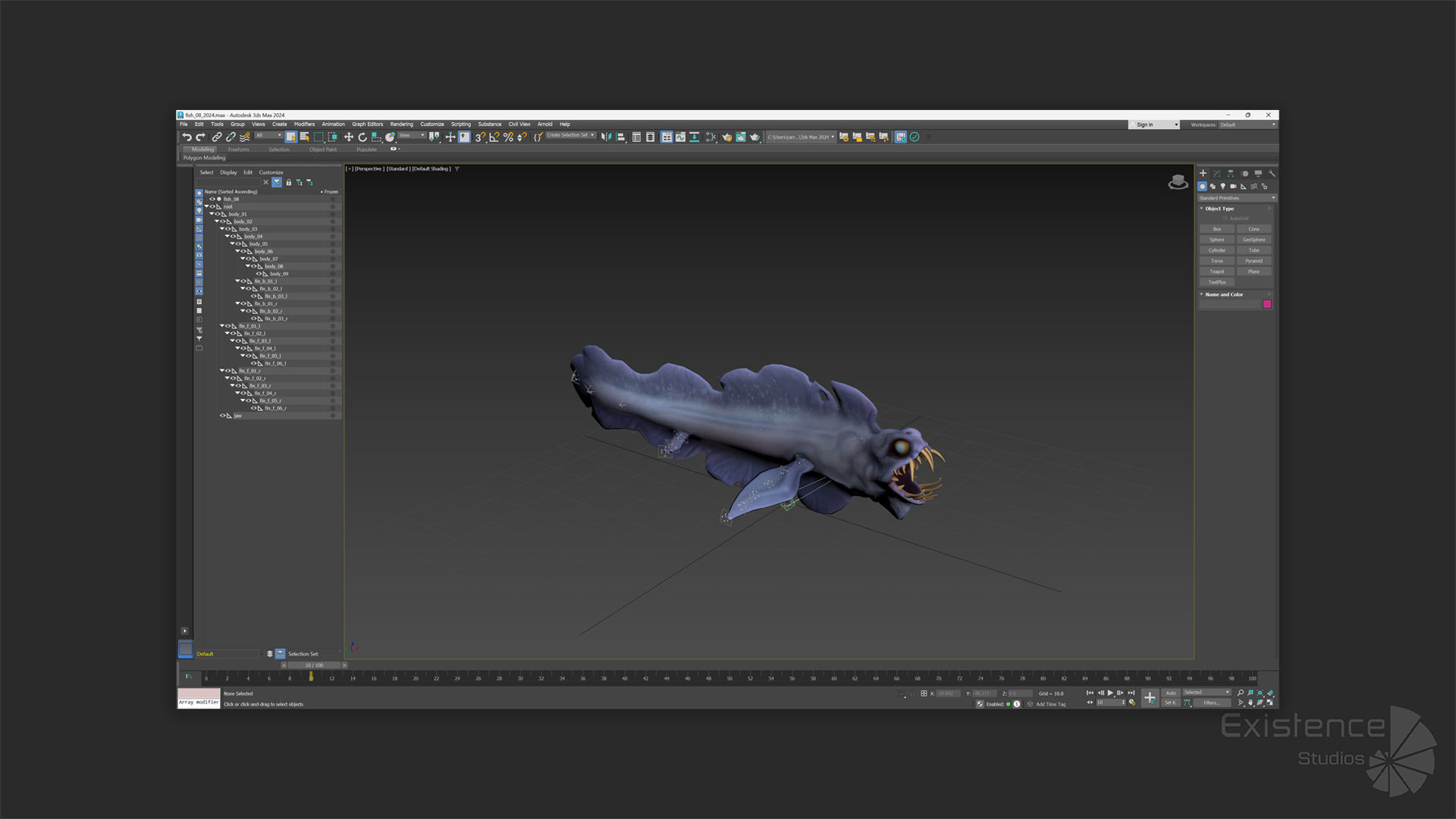 Fantasy Fish 08 - Aqua Life - Water Underwater Creature - 49 Low-poly 3D model_8