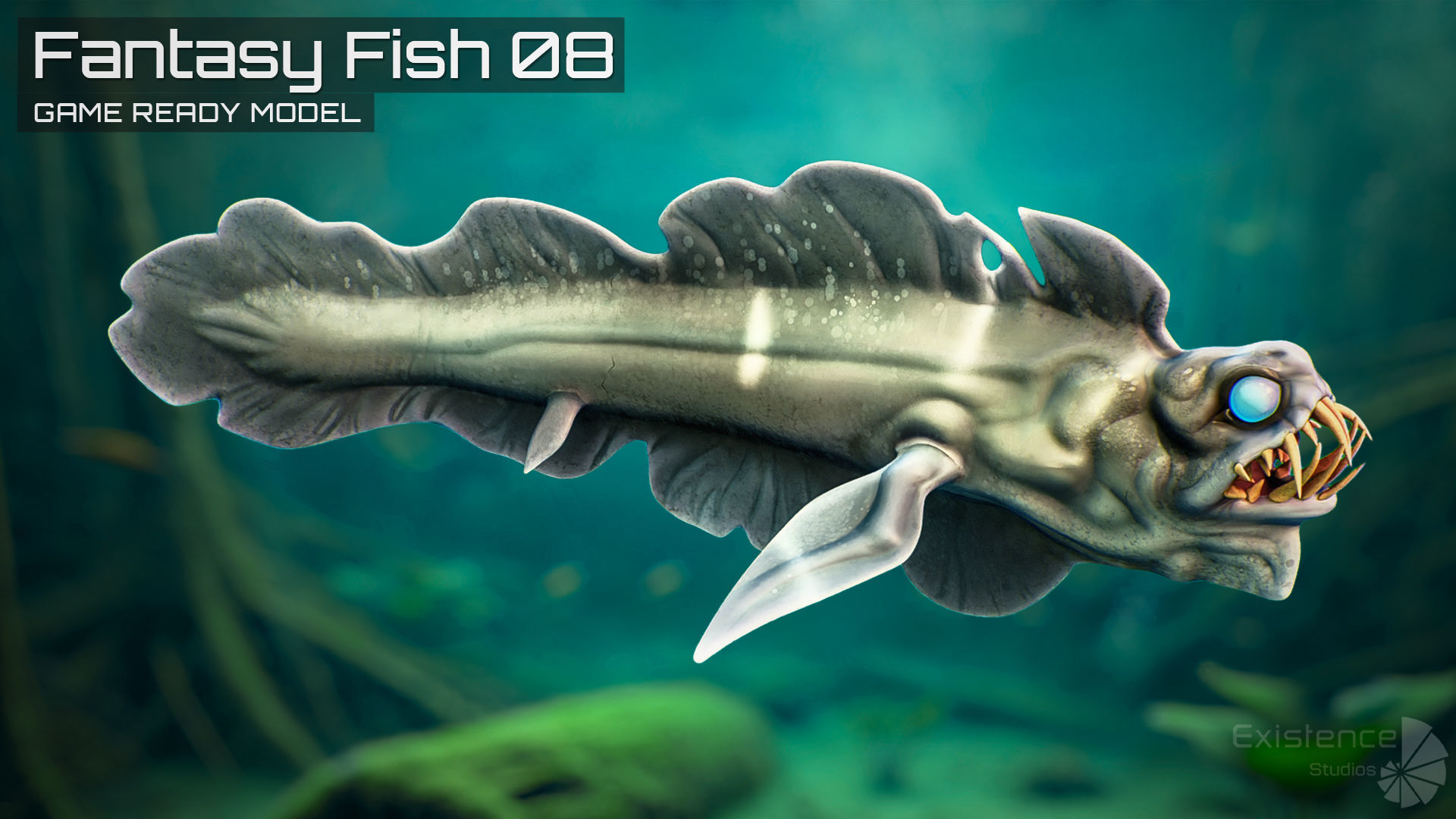 Fantasy Fish 08 - Aqua Life - Water Underwater Creature - 49 Low-poly 3D model_2