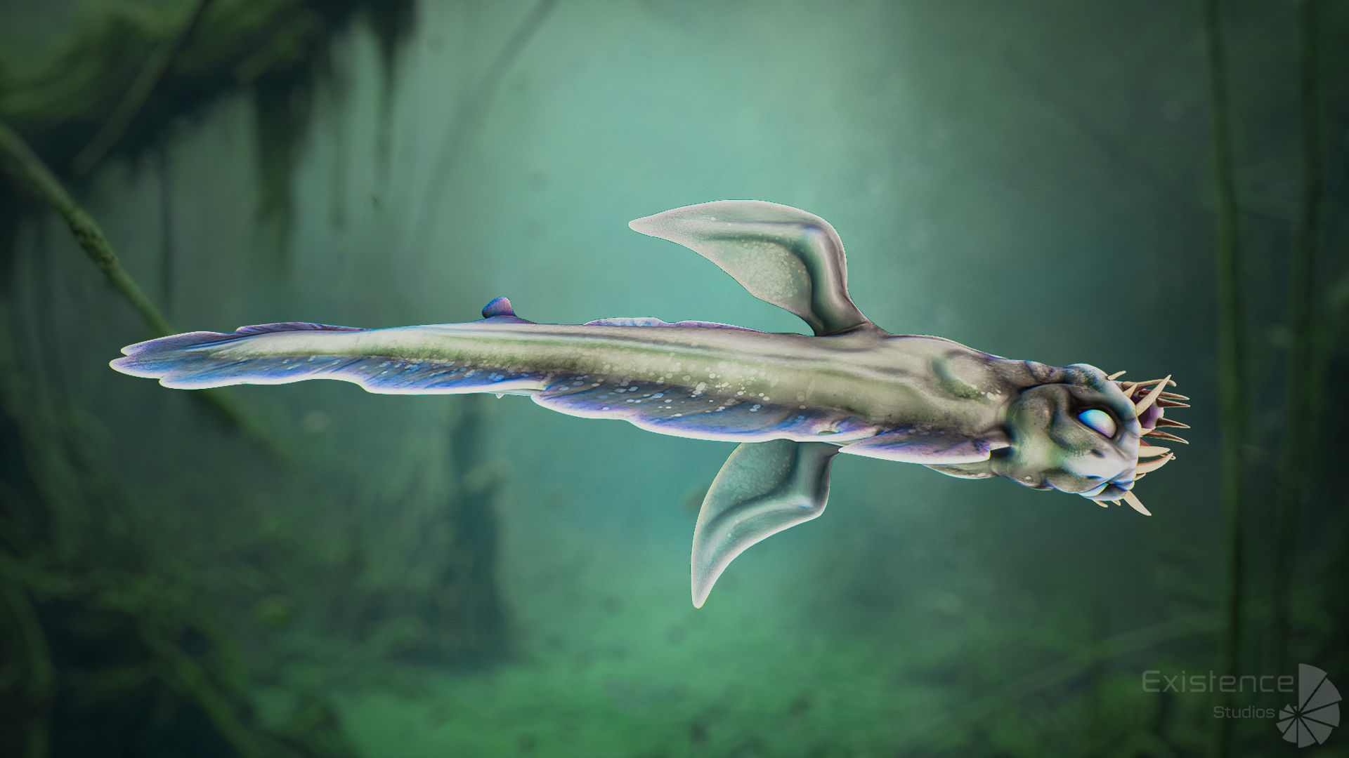 Fantasy Fish 08 - Aqua Life - Water Underwater Creature - 49 Low-poly 3D model_4