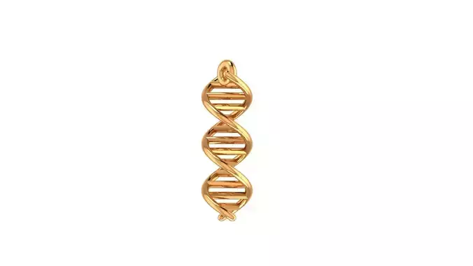 DNA Double Helix Charm Necklace -Molecular Biology Science 3D print model