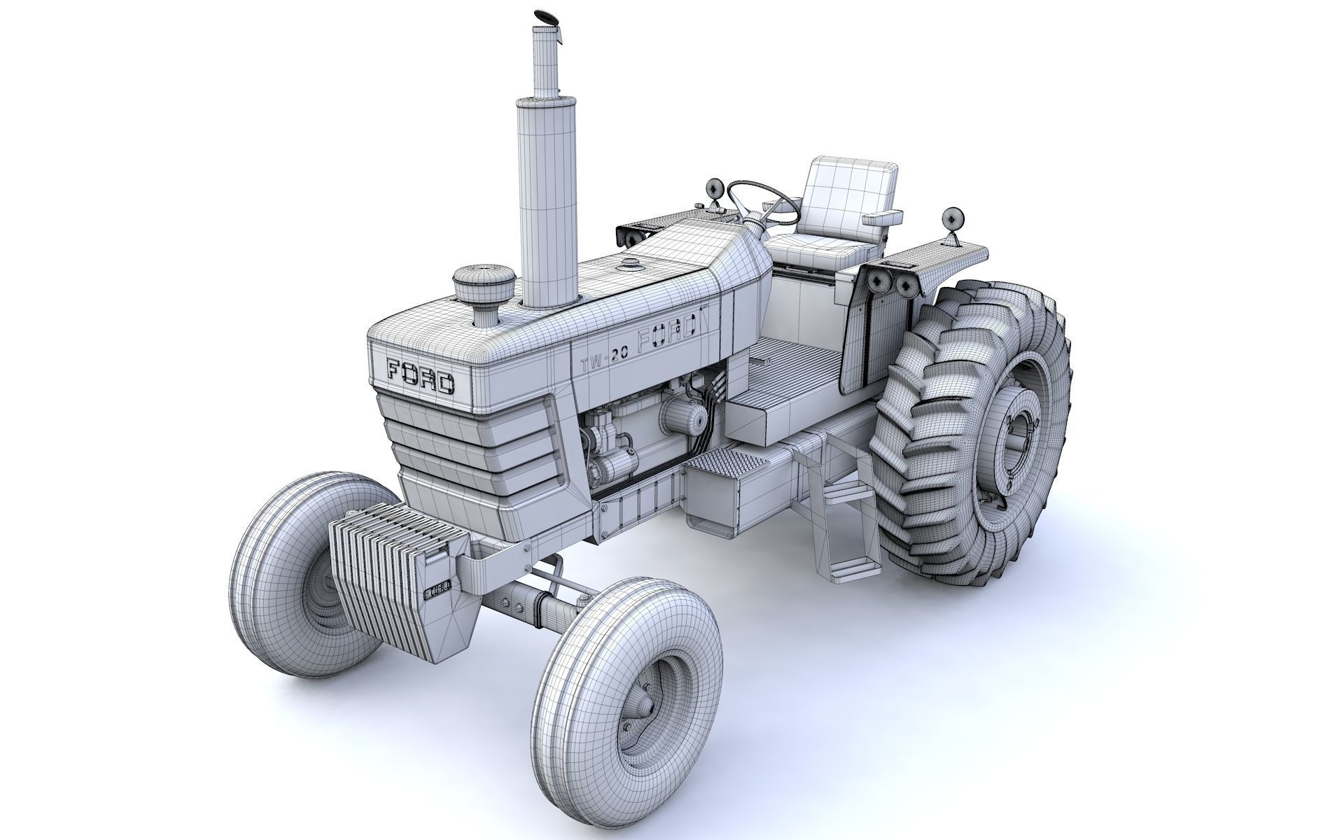 TW20 Tractor 1978 3D model_29