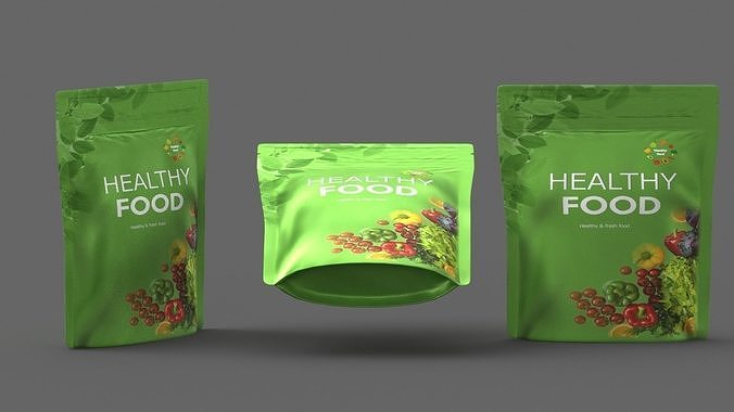 stand up pouch v11 PBR 3D model 6