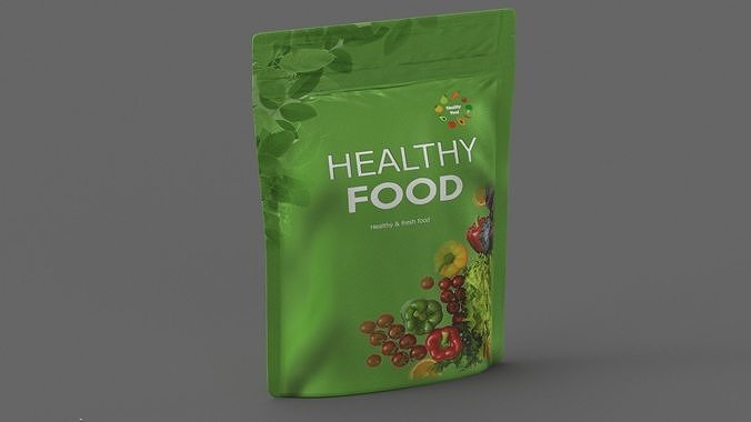 stand up pouch v11 PBR 3D model 4