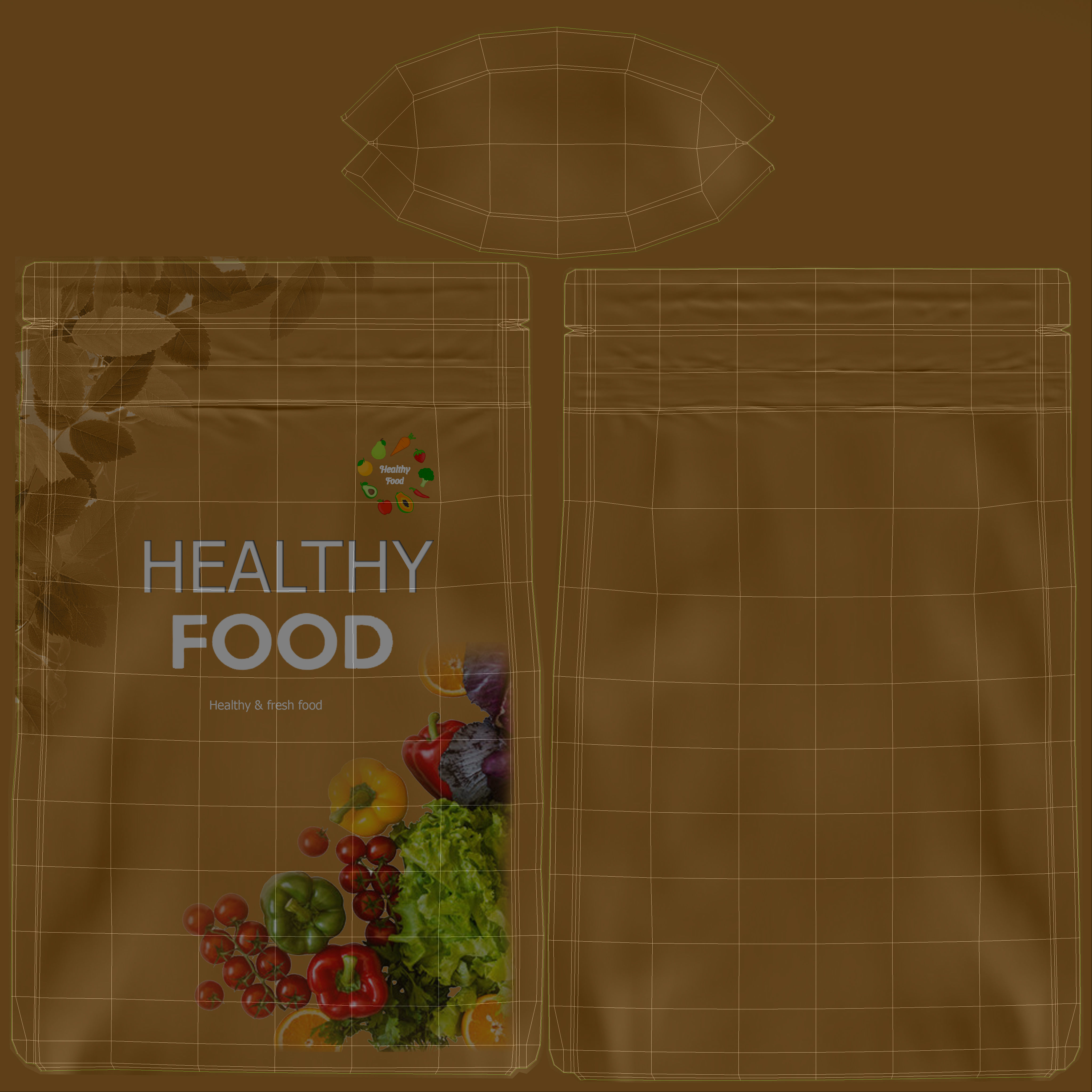 stand up pouch v12 PBR 3D model_6