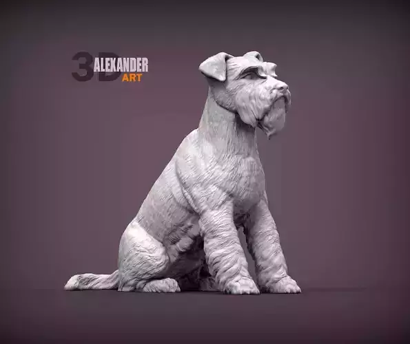 Schnauzer dog 3D print model