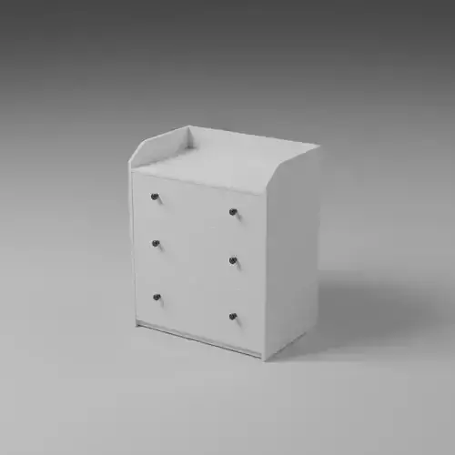 IKEA Hauga Chest 3 Drawers 3D model