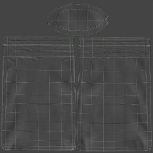 stand up pouch v14 PBR 3D model 7