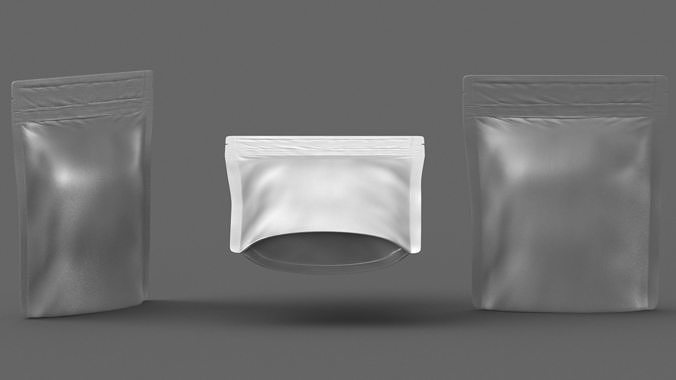 stand up pouch v14 PBR 3D model 6