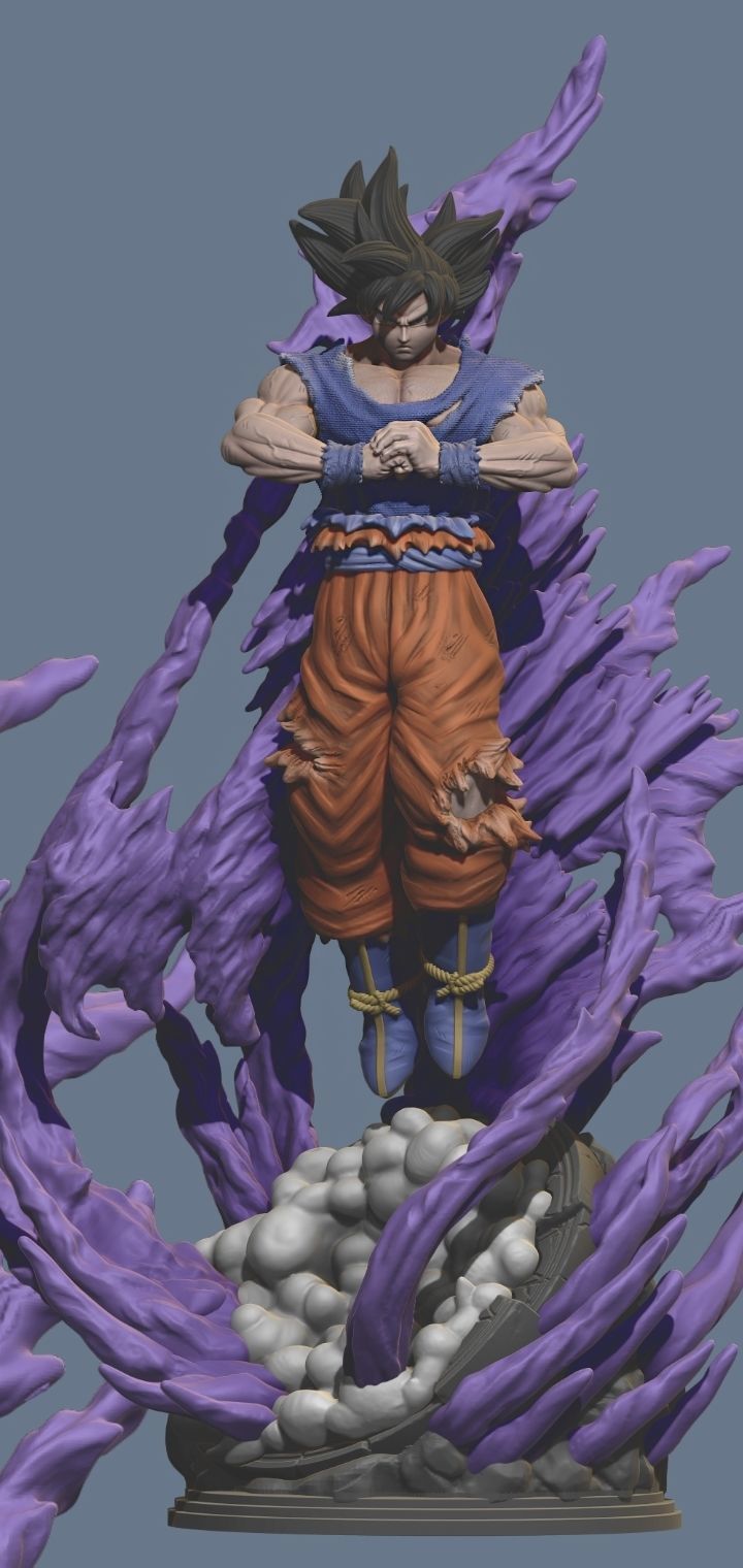 GOKU ULTRA INSTINCT - DRAGON BALL SUPER - 3D PRINT MODEL 3D print model_1