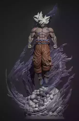 GOKU ULTRA INSTINCT - DRAGON BALL SUPER - 3D PRINT MODEL 3D print model