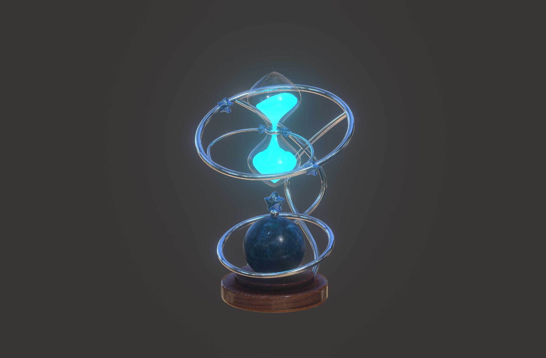 Outer space theme Hourglass 3D model_1