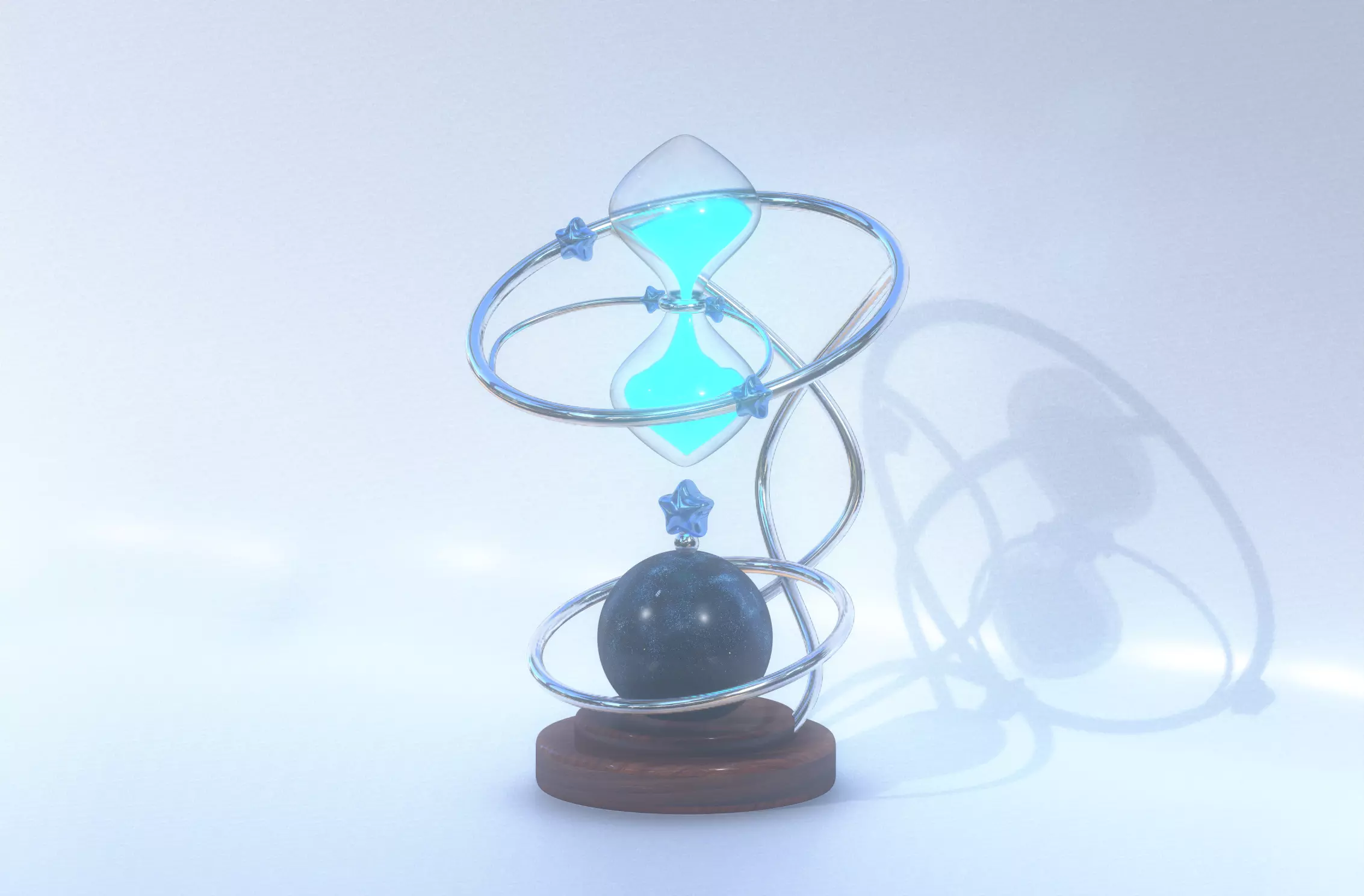 Outer space theme Hourglass 3D model_0