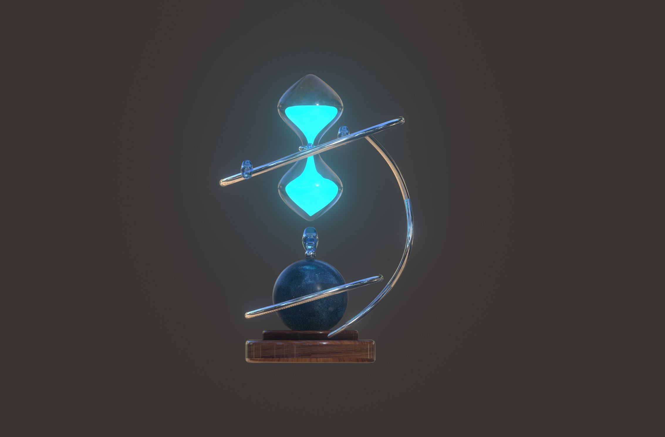 Outer space theme Hourglass 3D model_5