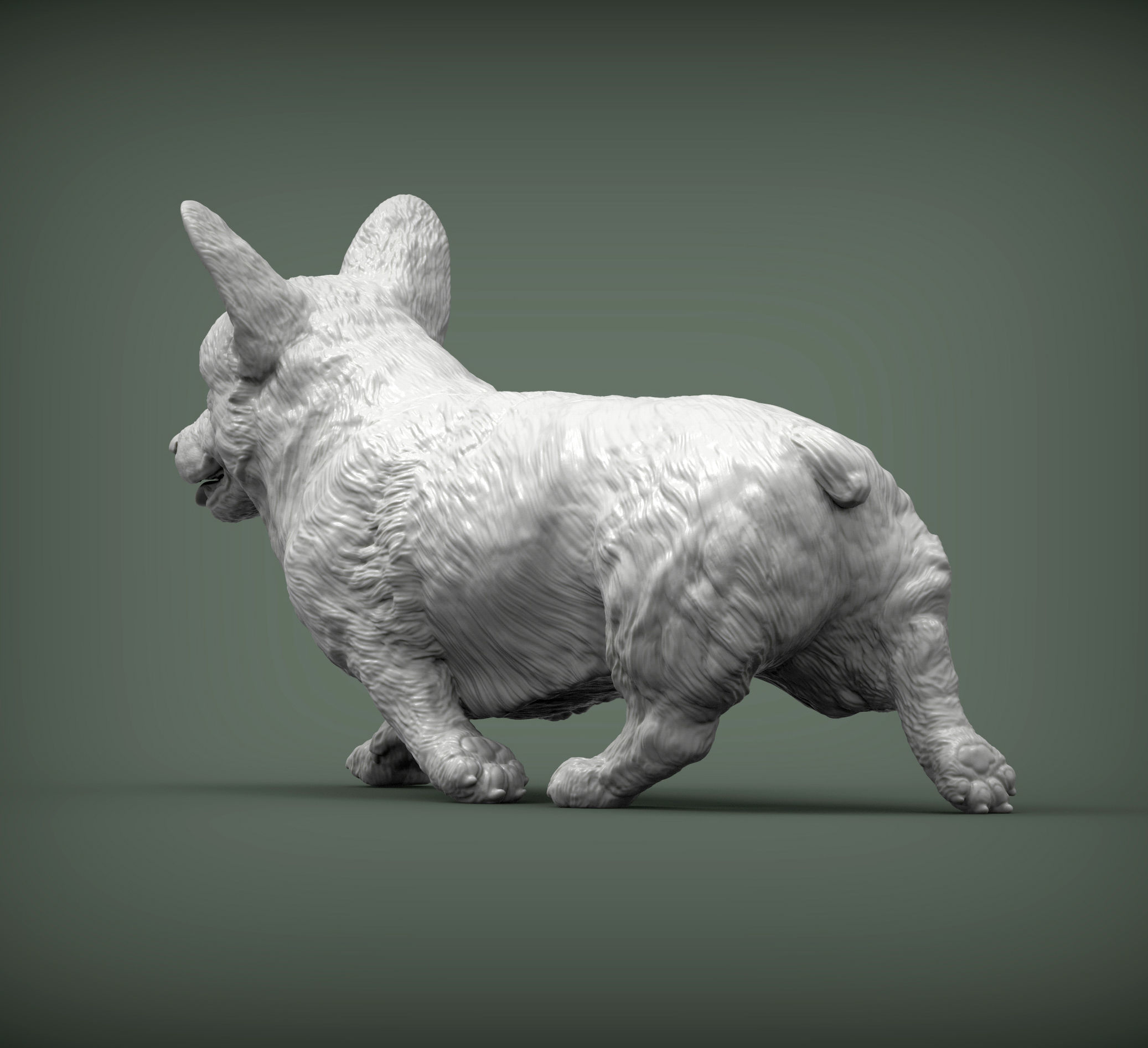 Pembroke Corgi runs 3D print model_6