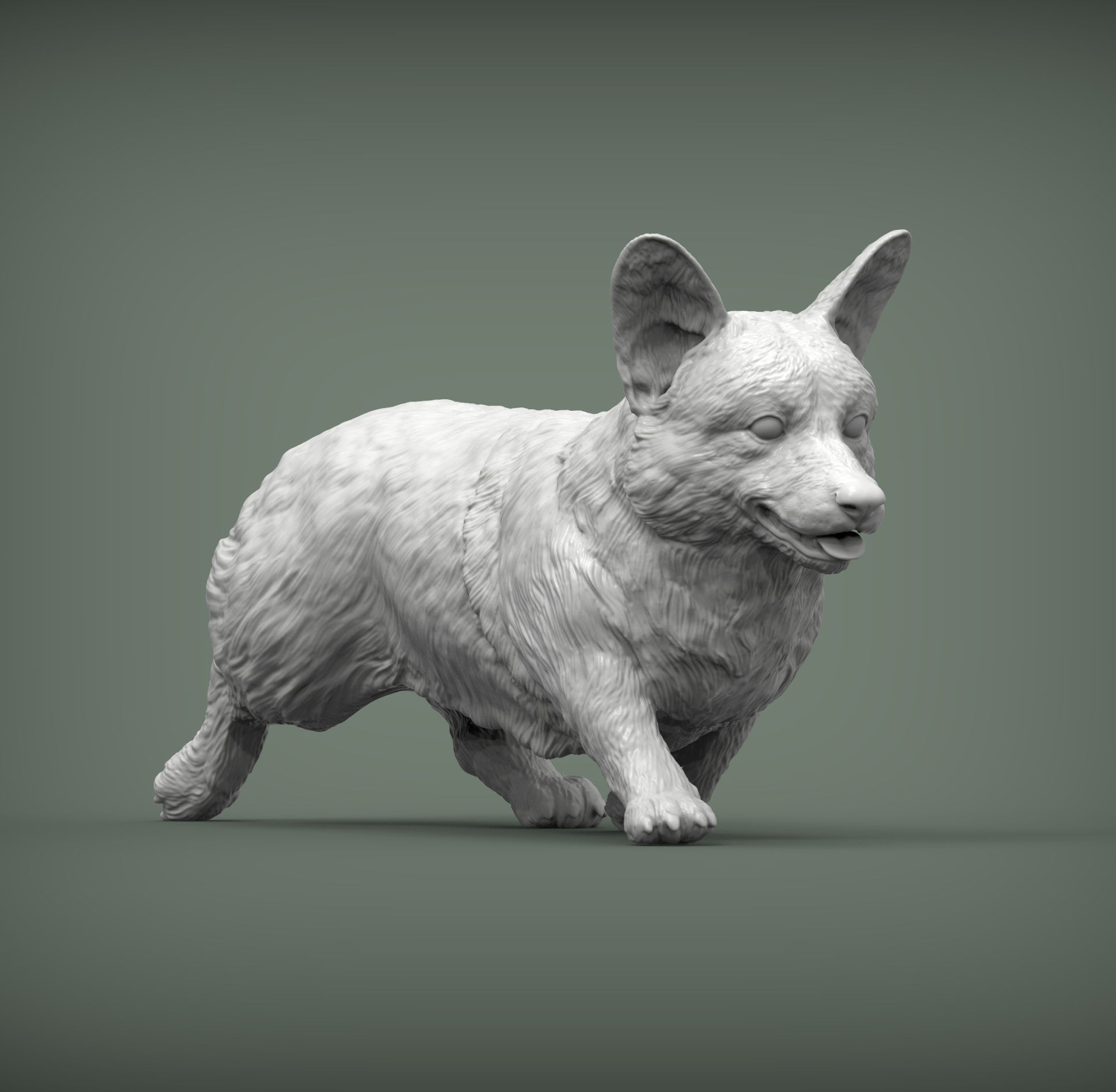 Pembroke Corgi runs 3D print model_8