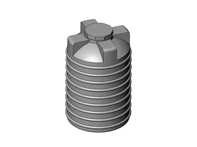 Water tank water container plastic barrel miniature model making 3D print model