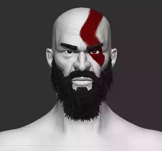 Kratos Man Full Body 3D Character Model Free 3D model