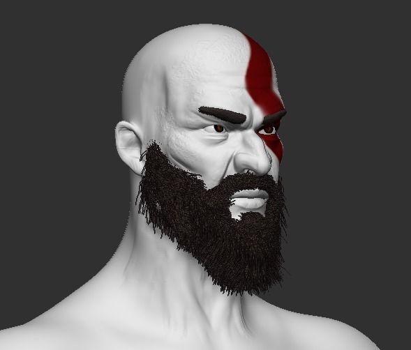 Kratos Man Full Body 3D Character Model 3D model_2