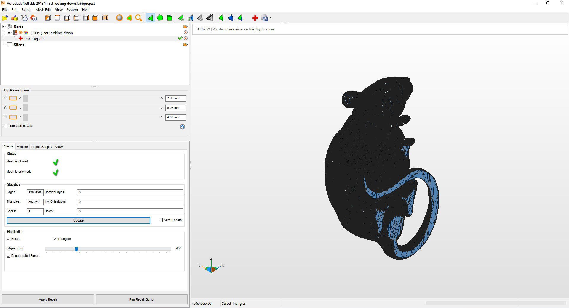 Rat looking down 3D print model_19