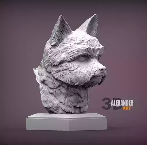 Yorkshire Terrier bust