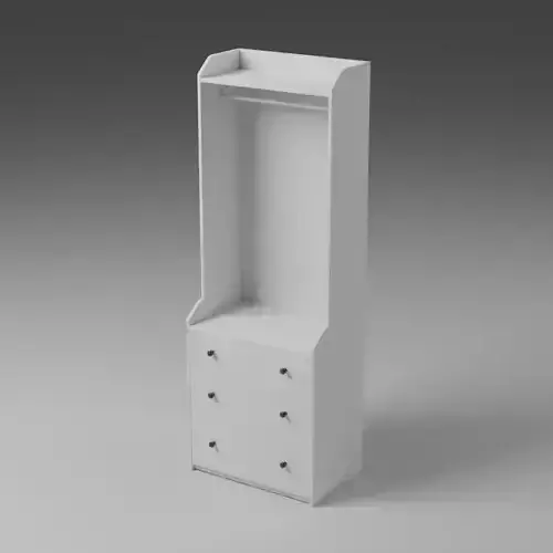 IKEA Hauga Solitaire Wardrobe 3D model