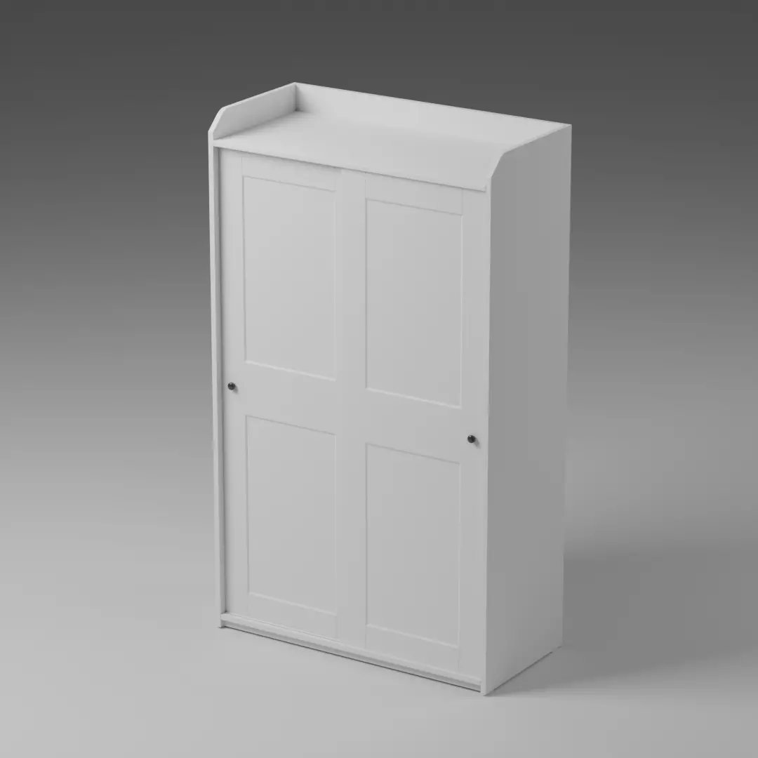 IKEA Hauga Wardrobe 3D model_0