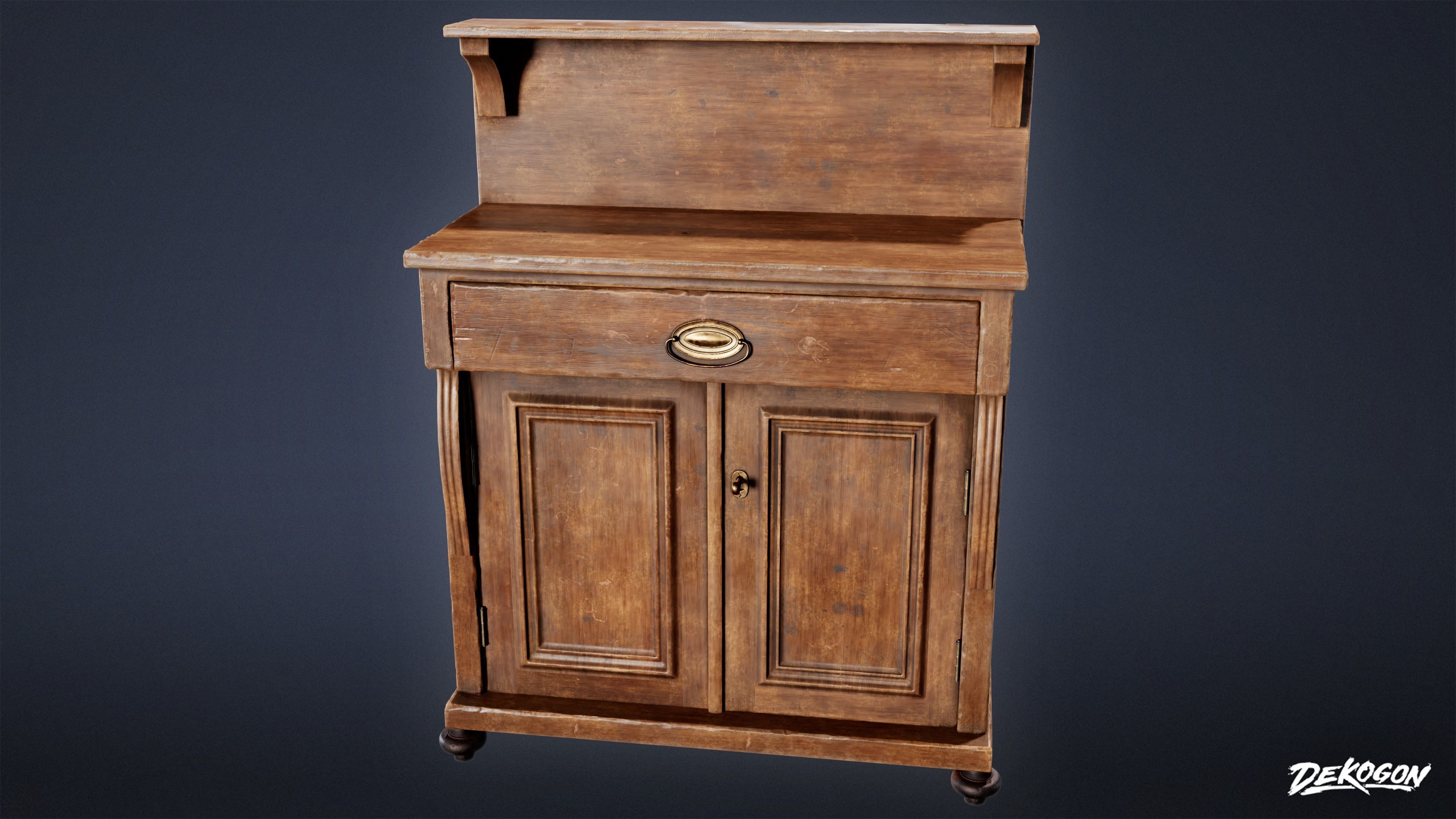 VICTORIAN - Shelf Victorian 03 - NANITE Low-poly 3D model_1