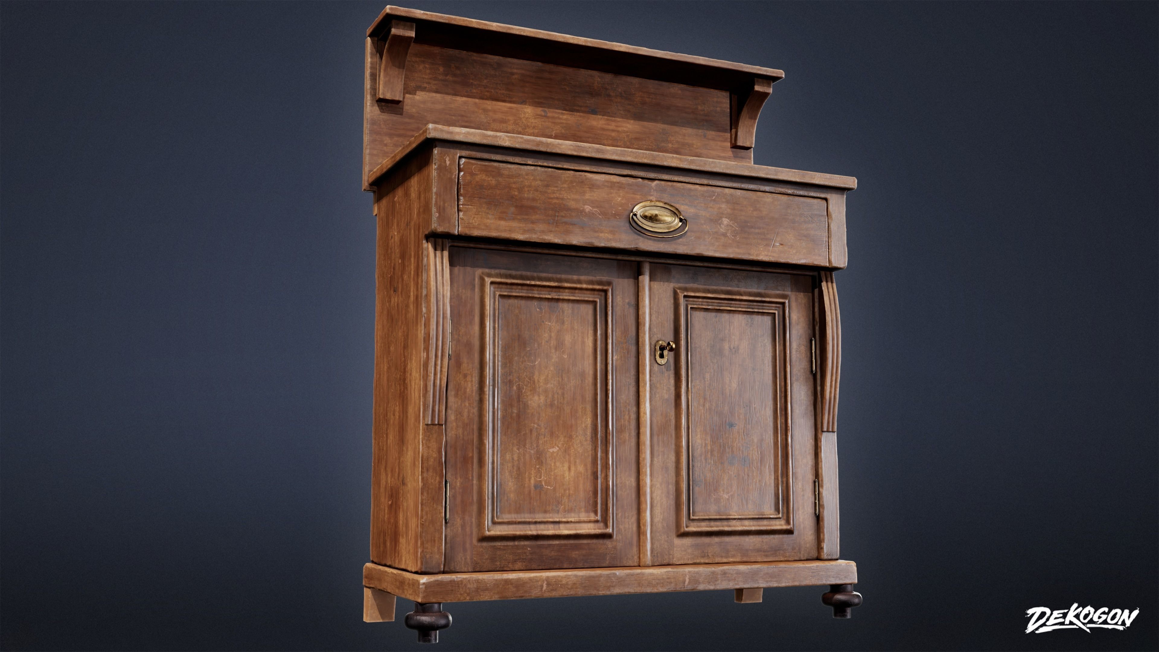 VICTORIAN - Shelf Victorian 03 - NANITE Low-poly 3D model_5