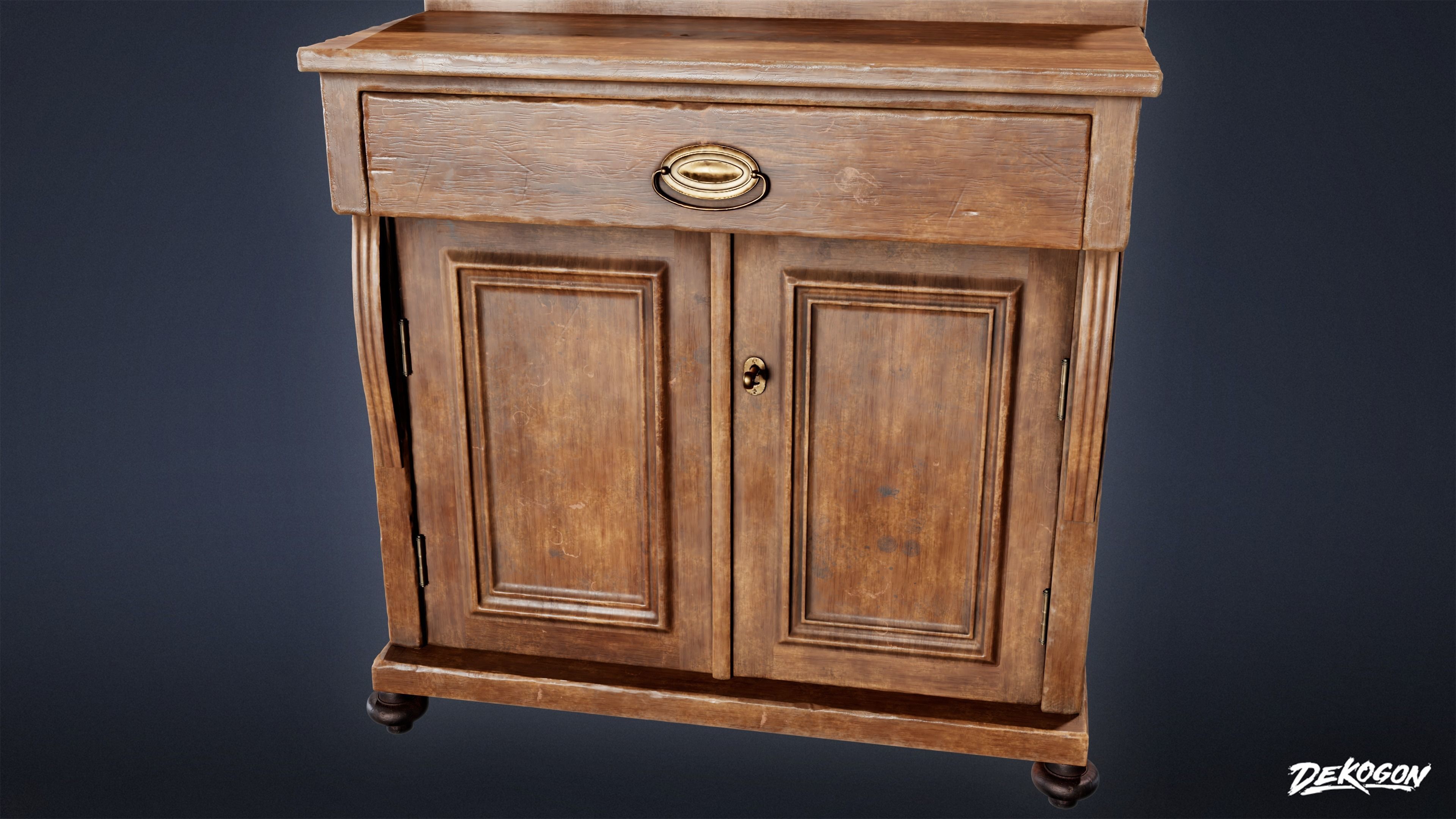 VICTORIAN - Shelf Victorian 03 - NANITE Low-poly 3D model_4