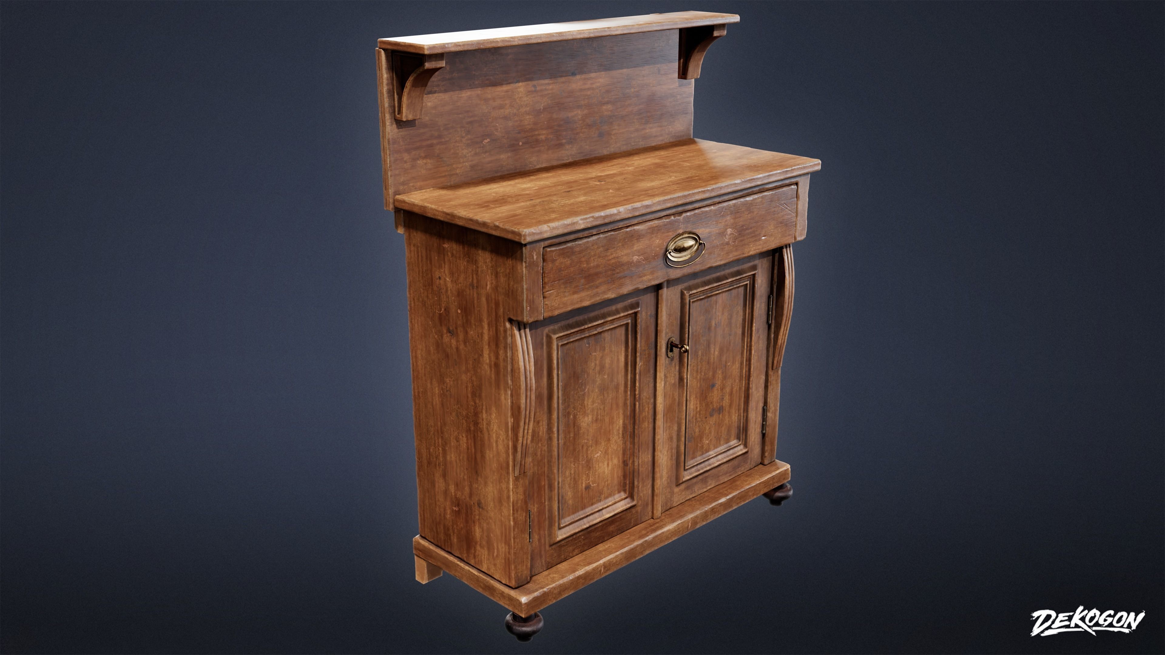 VICTORIAN - Shelf Victorian 03 - NANITE Low-poly 3D model_2