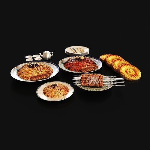 pilaf food 3D model 2